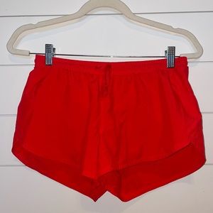 Red old navy running shorts